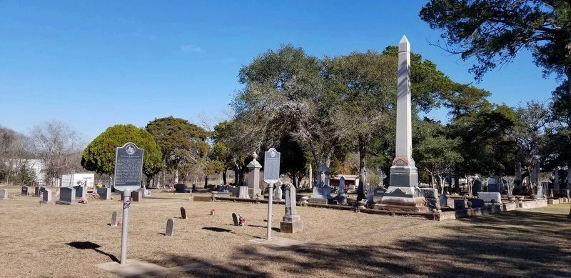 The Lyons Family Cemetery Marker is on the right of the two markers. Click for full size. The Lyons Family Cemetery Marker is on the right of the two markers image. Click for full size.