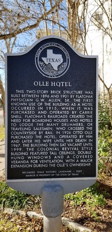 Olle Hotel Marker image. Click for full size.