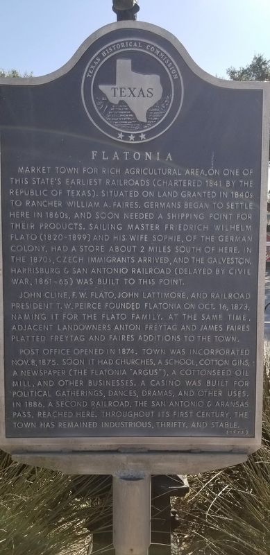 Flatonia Marker. Click for full size. Flatonia Marker image. Click for full size.