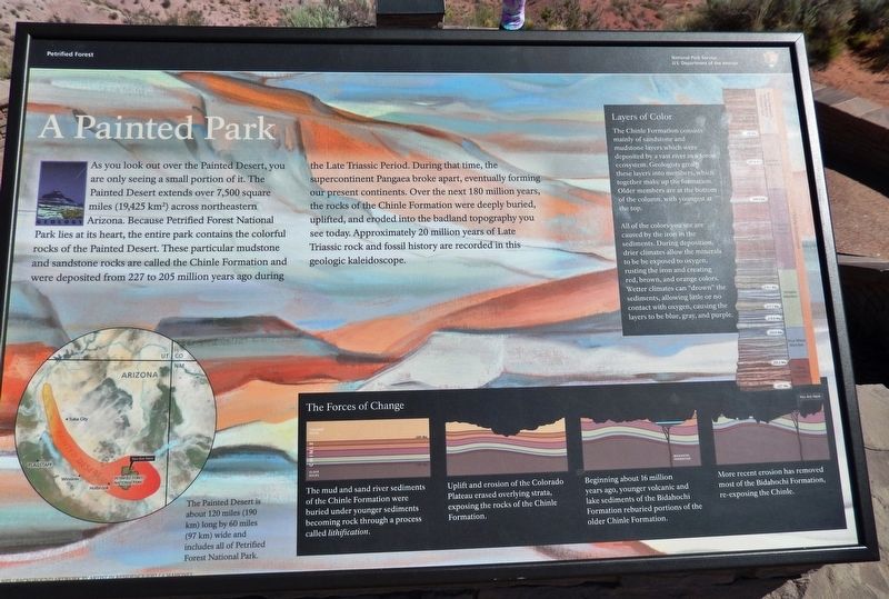 A Painted Park Marker. Click for full size. A Painted Park Marker image. Click for full size.