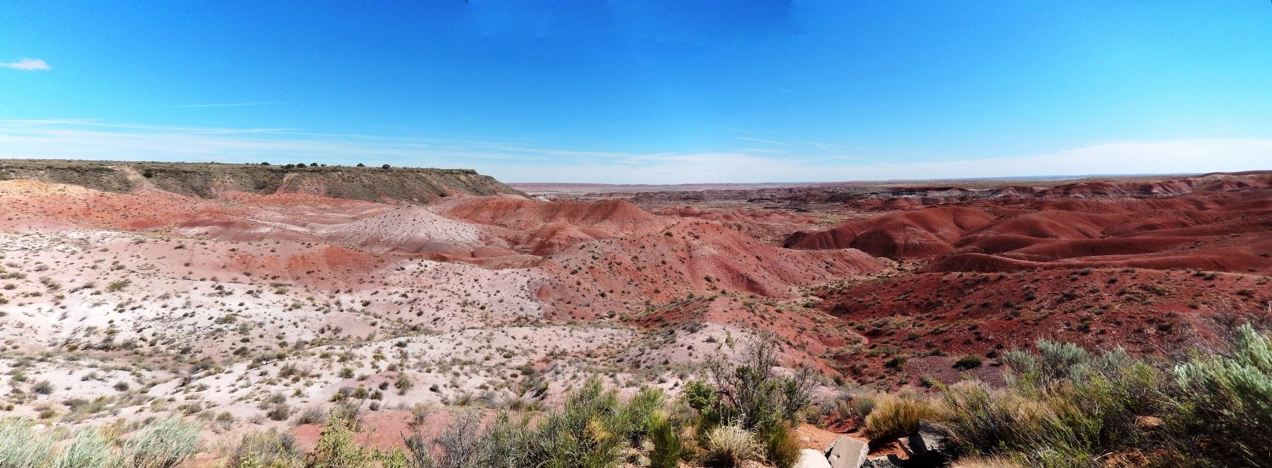 Painted Desert (<i>looking north from marker</i>)</center>. Click for full size. Painted Desert (<i>looking north from marker</i>)</center> image. Click for full size.