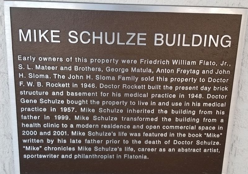 Mike Schulze Building Marker image. Click for full size.