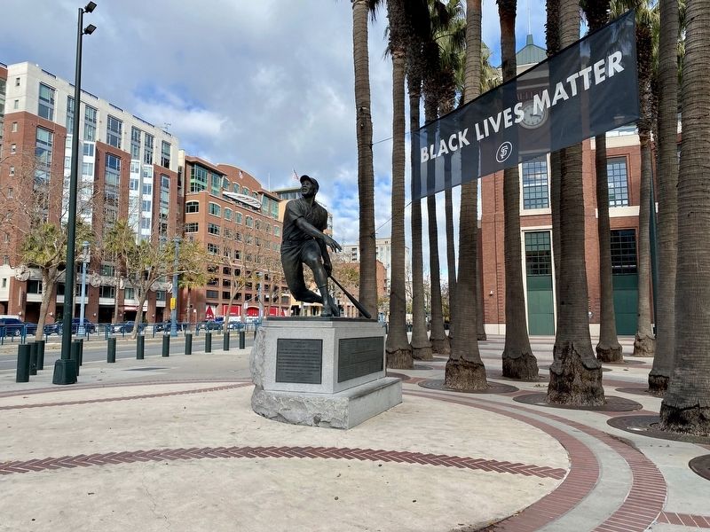 Willie Howard Mays, Jr. Marker - wide view image. Click for full size.