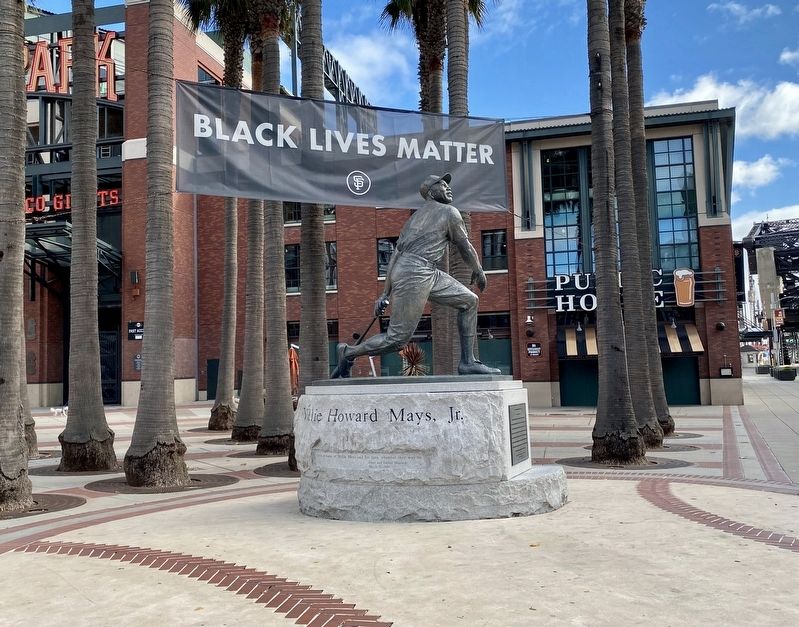 Willie Howard Mays, Jr. Marker - wide view image. Click for full size.