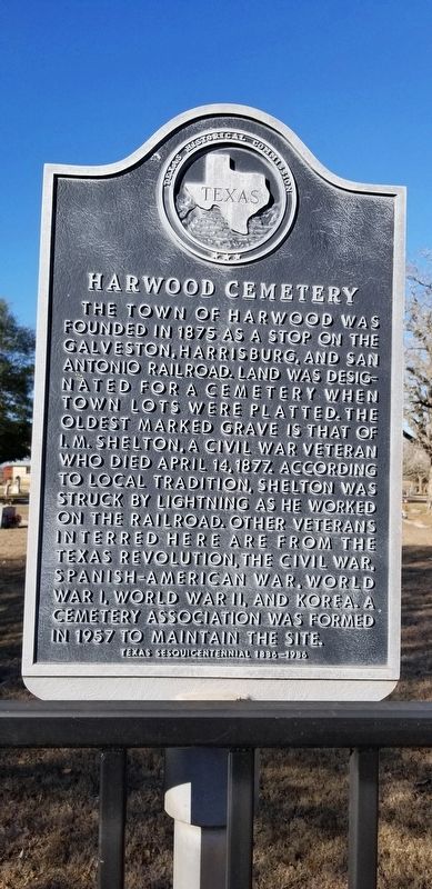 Harwood Cemetery Marker image. Click for full size.