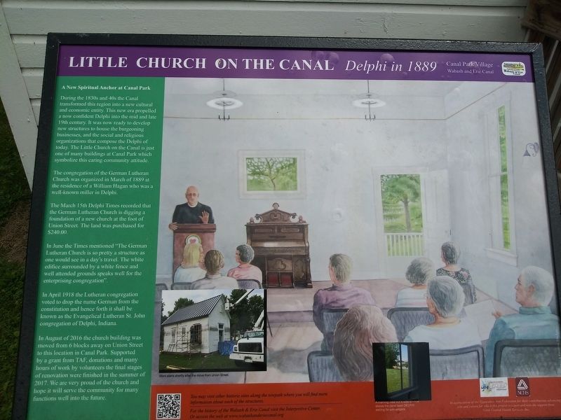 Little Church On The Canal Marker image. Click for full size.