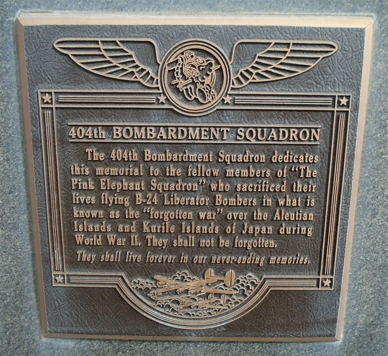 404th Bombardment Squadron Marker image. Click for full size.