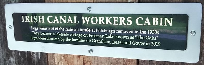 Irish Canal Workers Cabin Marker image. Click for full size.