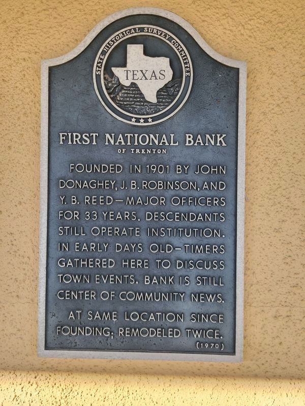 First National Bank of Trenton Marker image. Click for full size.
