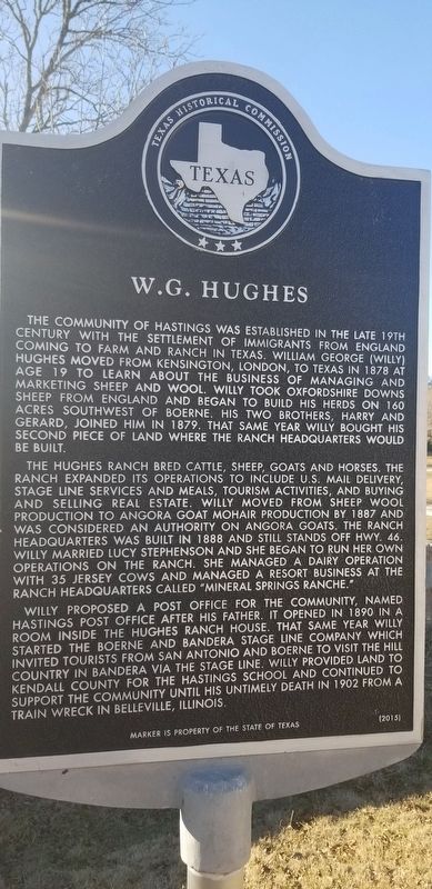 W.G. Hughes Marker image. Click for full size.