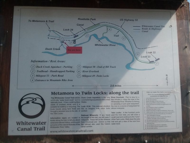 Metamora to Twin Locks: along the trail Marker image. Click for full size.