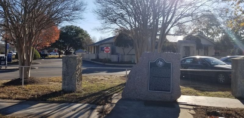 First Officers Training Camp Marker in front of the bank image. Click for full size.
