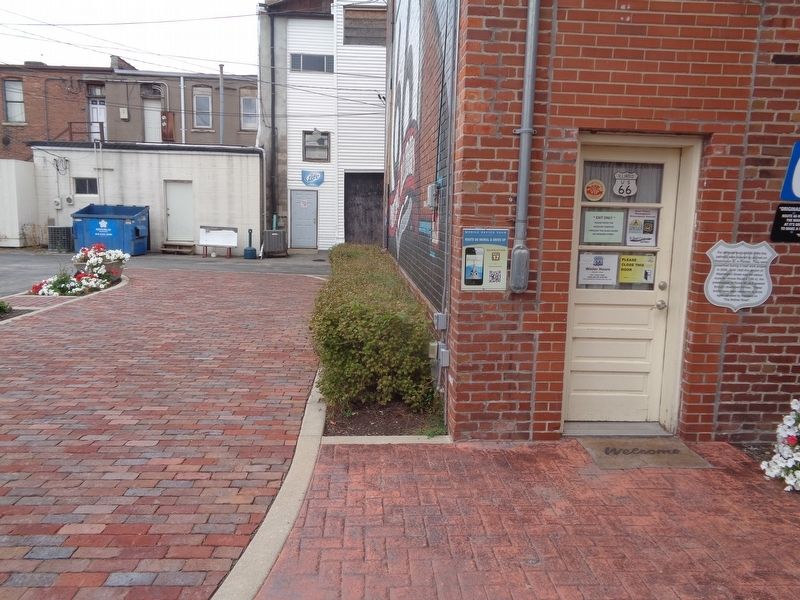Original Washington Street Route 66 Bricks Marker image. Click for full size.