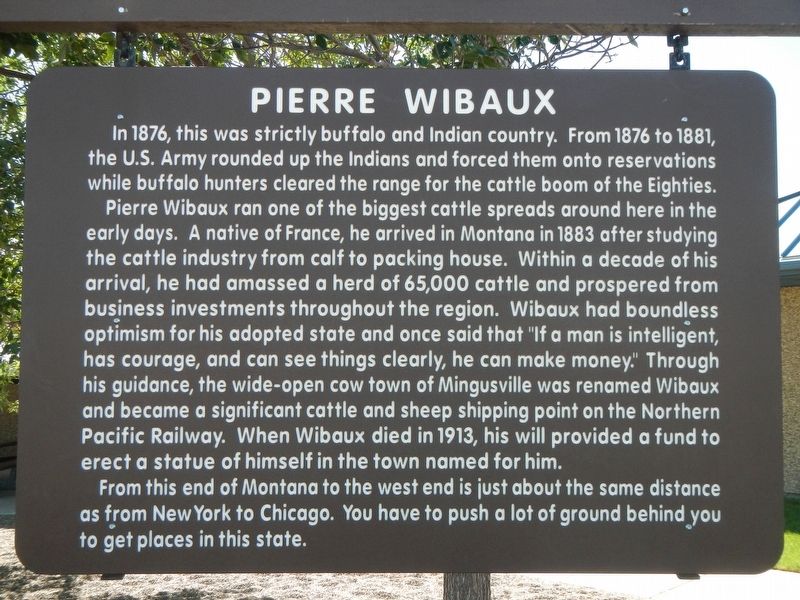 Pierre Wibaux Marker image. Click for full size.