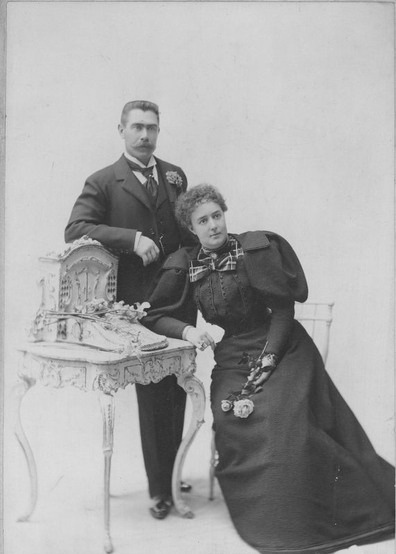 Pierre Wibaux and his wife. image. Click for full size.