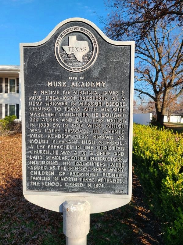 Site of Muse Academy Marker. Click for full size. Site of Muse Academy Marker image. Click for full size.