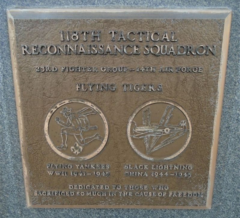 118th Tactical Reconnaissance Squadron Marker. Click for full size. 118th Tactical Reconnaissance Squadron Marker image. Click for full size.