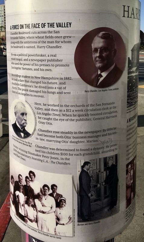 Harry Chandler Marker. Click for full size. Harry Chandler Marker image. Click for full size.