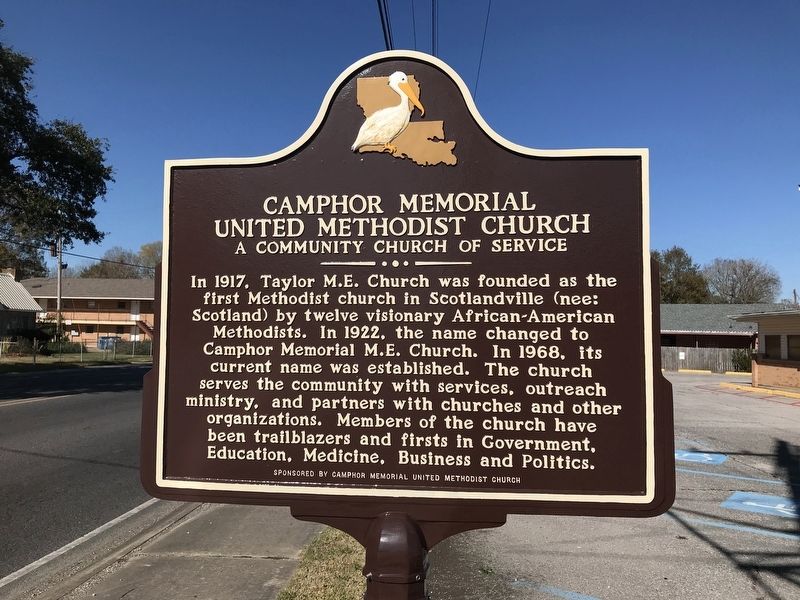 Camphor Memorial United Methodist Church Marker image. Click for full size.
