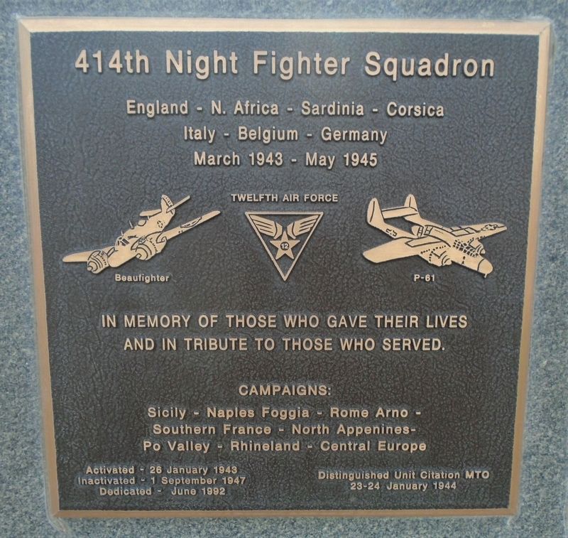 414th Night Fighter Group Marker image. Click for full size.