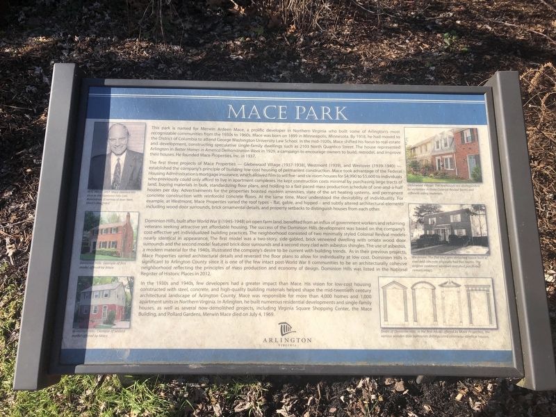 Mace Park Marker image. Click for full size.
