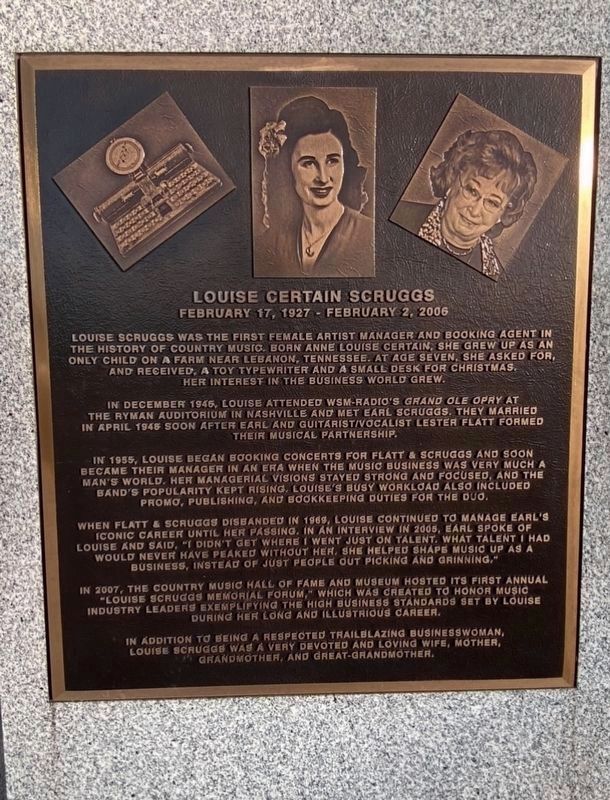 Louise Certain Scruggs Marker image. Click for full size.