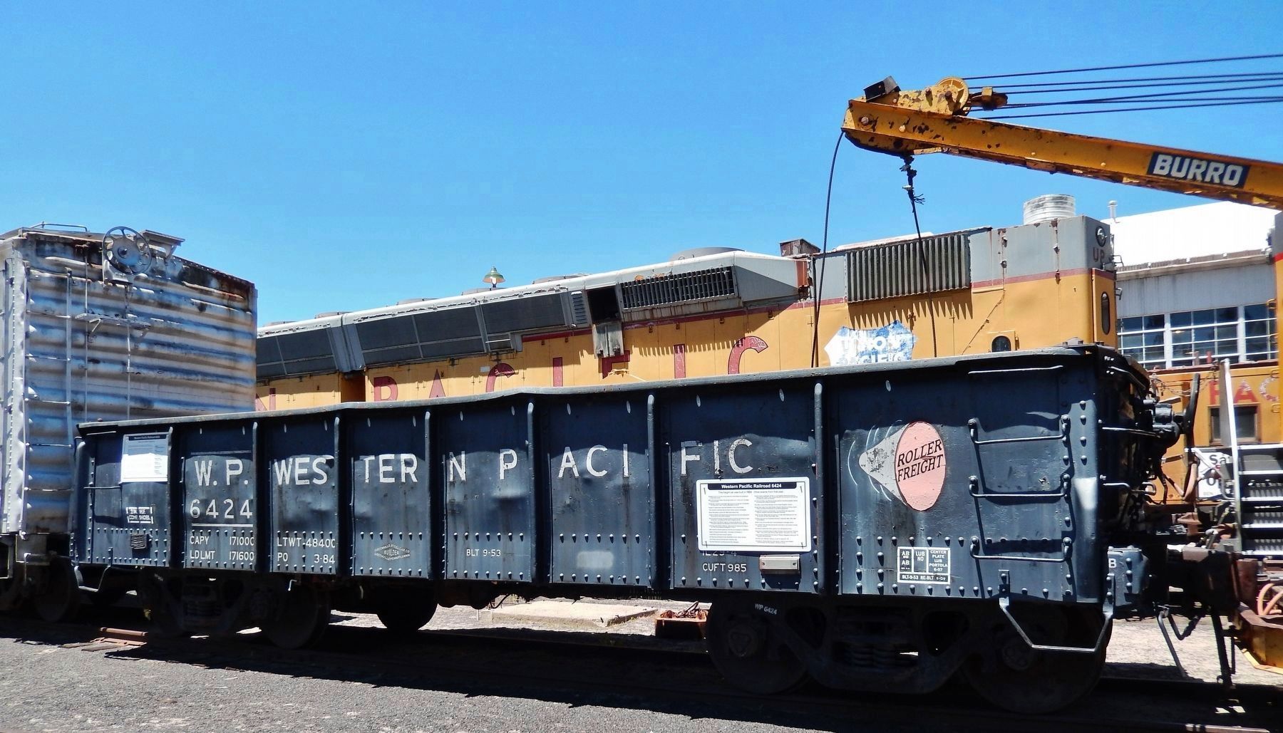 Western Pacific Steel Coil Gondola Freight Car #6424 image. Click for full size.