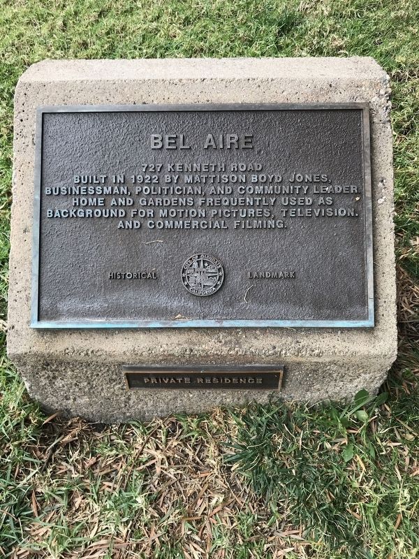 Bel Aire Marker image. Click for full size.
