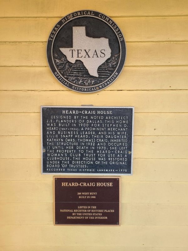 Heard-Craig House Marker. Click for full size. Heard-Craig House Marker image. Click for full size.