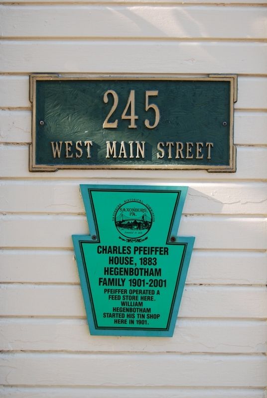 Charles Pfeiffer House Marker image. Click for full size.