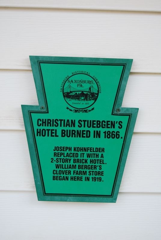 Christian Steubgen's Hotel Burned in 1866 Marker image. Click for full size.