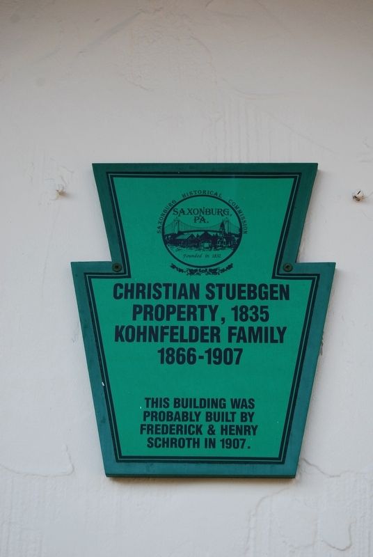 Christian Steubgen Property, 1835 Marker image. Click for full size.