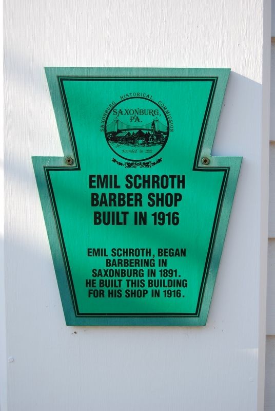 Emil Schroth Barber Shop Marker image. Click for full size.