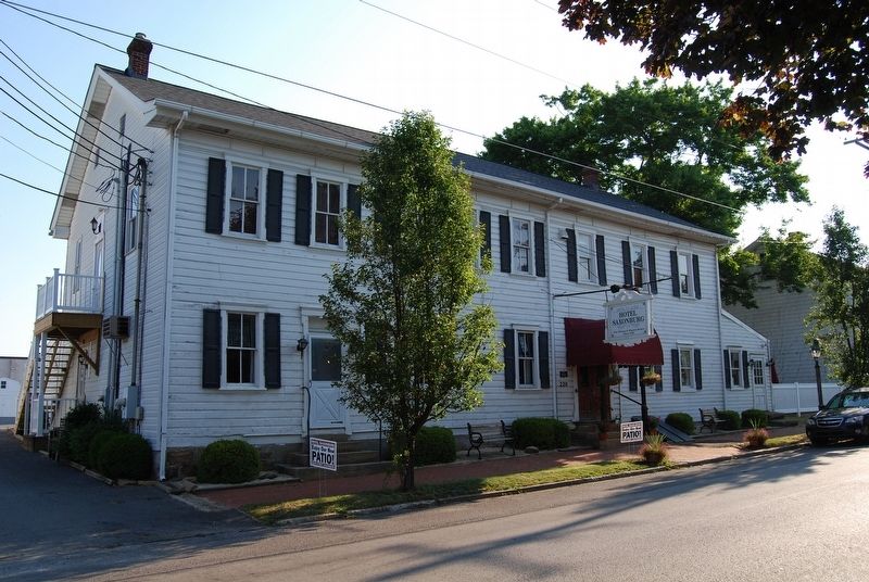 Hotel Saxonburg Marker. Click for full size. Hotel Saxonburg Marker image. Click for full size.