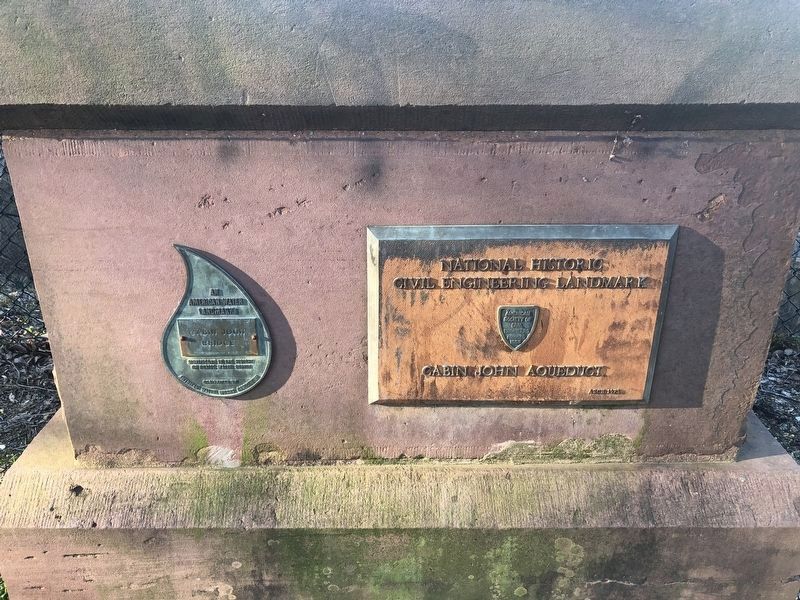 American Water Landmark and Civil Engineering Landmark plaques image. Click for full size.