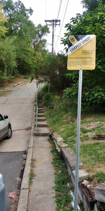 This is the Steepest Street in the Continental United States Marker image. Click for full size.