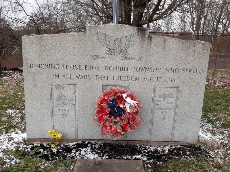 Richhill Township Veterans Honor Roll Memorial image. Click for full size.