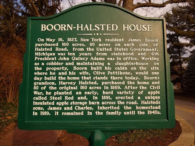 Boorn-Halsted House Marker image. Click for full size.