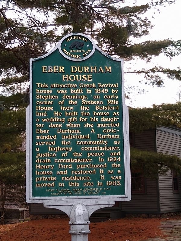 Eber Durham House Marker image. Click for full size.