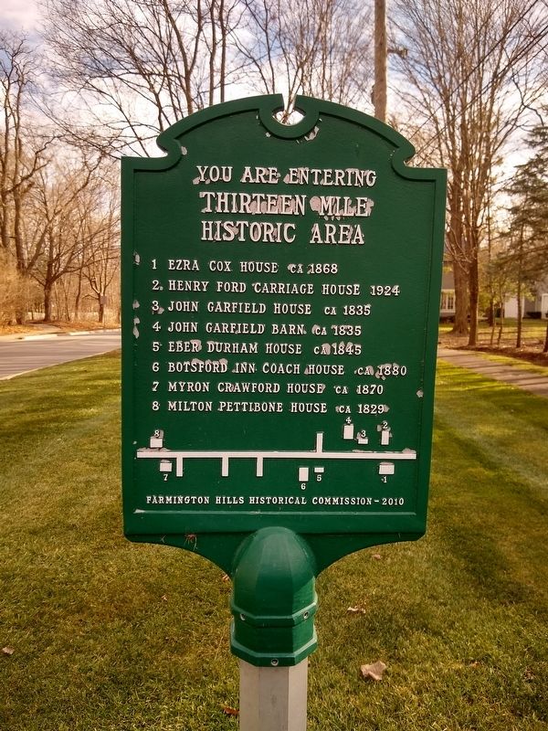 Thirteen Mile Historic Area Sign image. Click for full size.