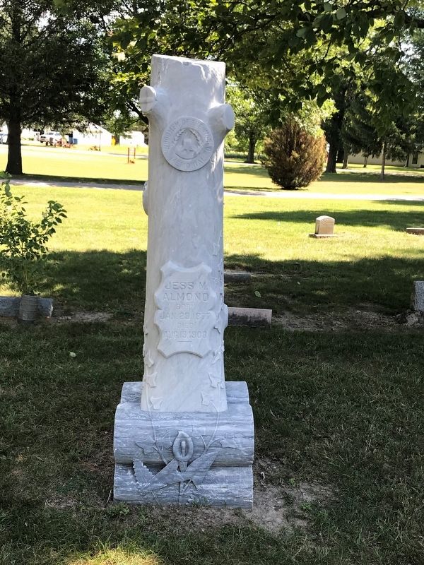 The Jess M. Almond Gravesite Monument. image. Click for full size.