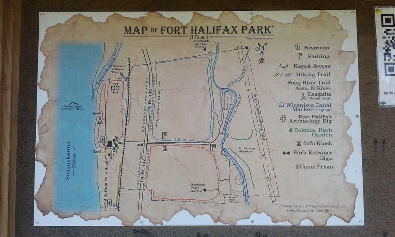 Map of Fort Halifax Park image. Click for full size.