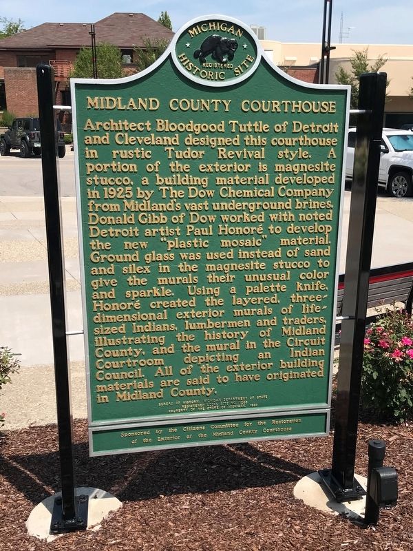 Midland County Courthouse Marker, Side Two image. Click for full size.