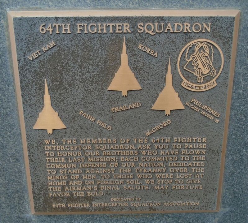 64th Fighter Squadron Marker image. Click for full size.
