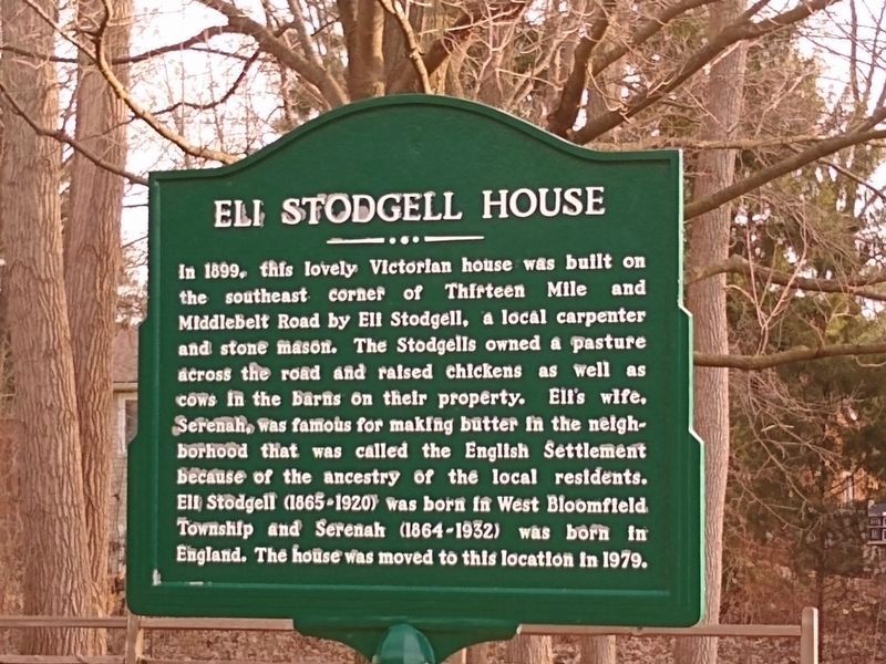 Eli Stodgell House Marker image. Click for full size.