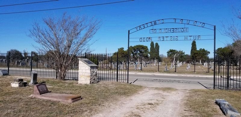 The Historic African American Cemetery Marker is located west of the entrance to the cemetery. Click for full size. The Historic African American Cemetery Marker is located west of the entrance to the cemetery image. Click for full size.