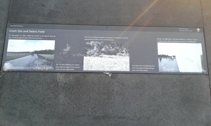 Crash Site and Debris Field Marker. Click for full size. Crash Site and Debris Field Marker image. Click for full size.