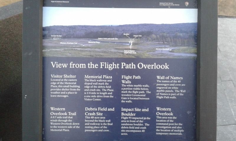 View from the Flight Path Overlook Marker image. Click for full size.