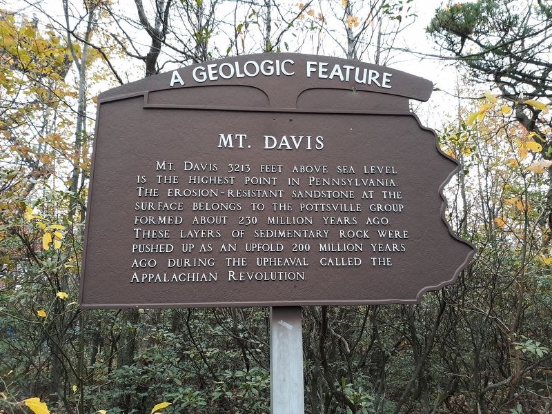 Mount Davis Marker image. Click for full size.