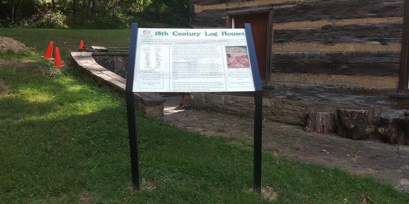 18th Century Log Houses Marker. Click for full size. 18th Century Log Houses Marker image. Click for full size.